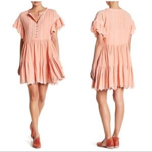 Free People Dresses - NWT Free People Santiago babydoll dress S mauve Free People Dresses - NWT Free People Santiago babydoll dress S mauve